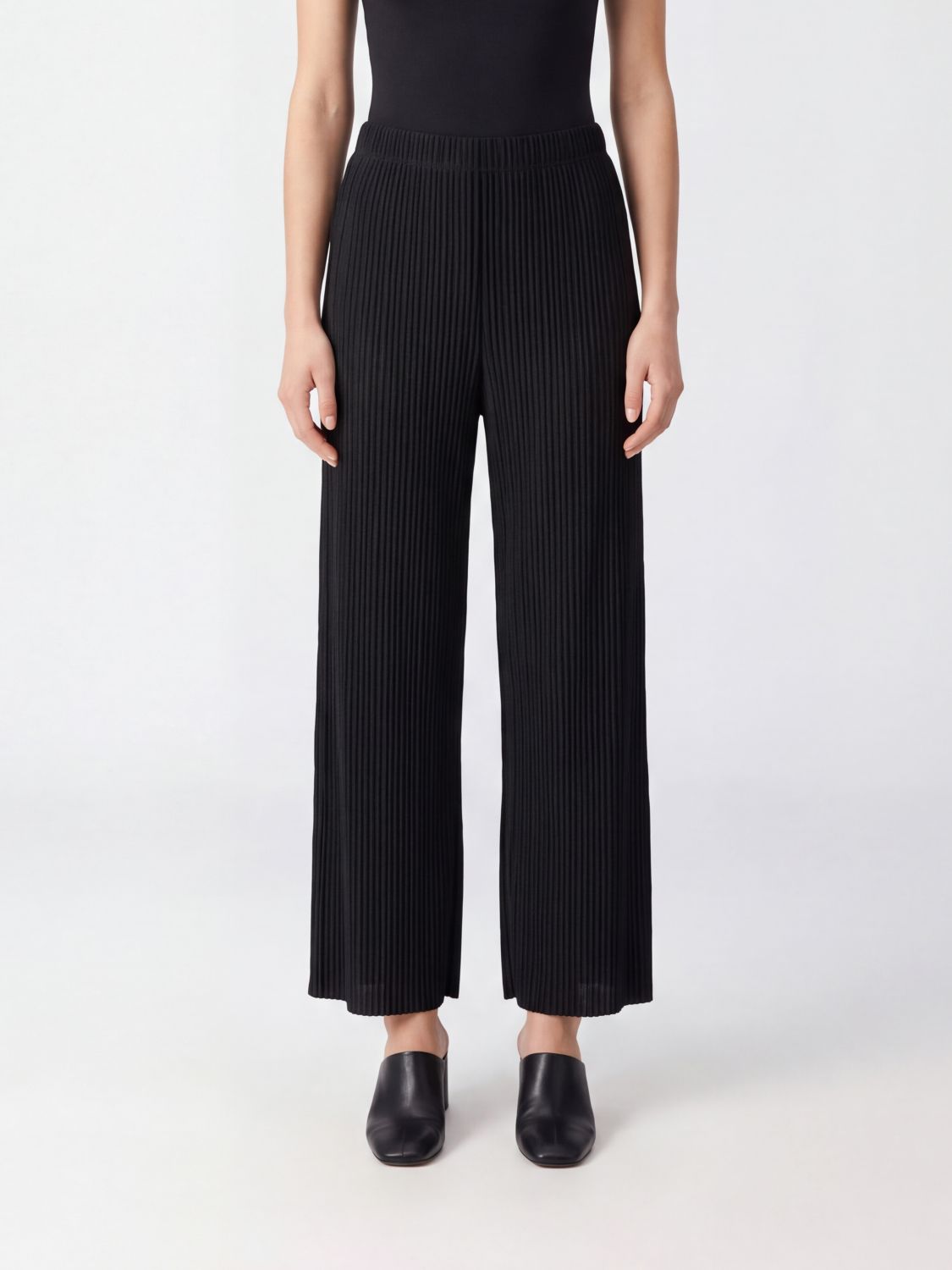 ISSEY MIYAKE High-Waisted Pleated Crêpe Wide-Leg Trousers
