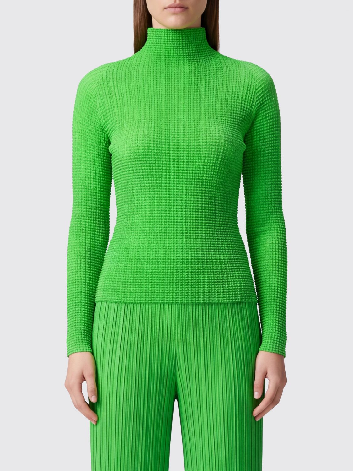 ISSEY MIYAKE Long-Sleeved Polyester Crêpe Turtleneck