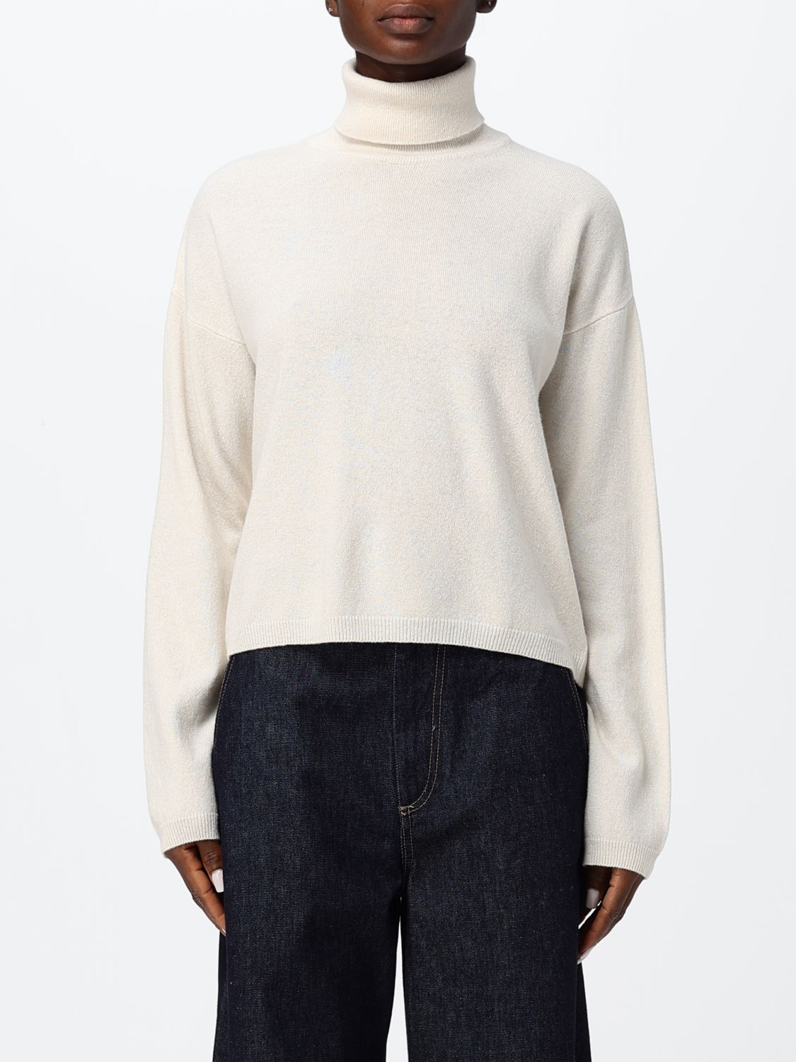 Woolrich Turtleneck Jumper in a wool and cashmere blend with dropped shoulders
