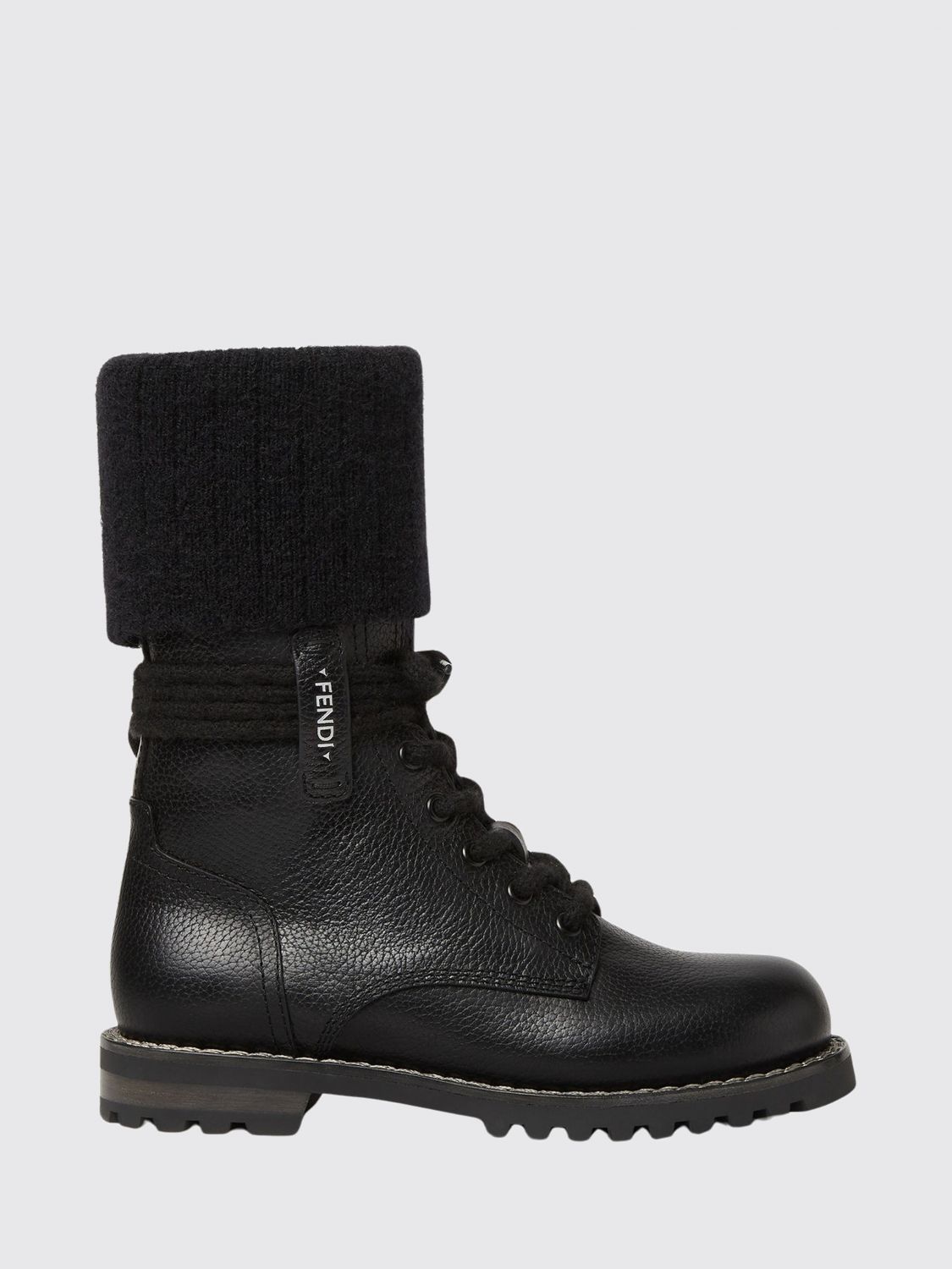FENDI Flat Ankle Boot Woman color Black