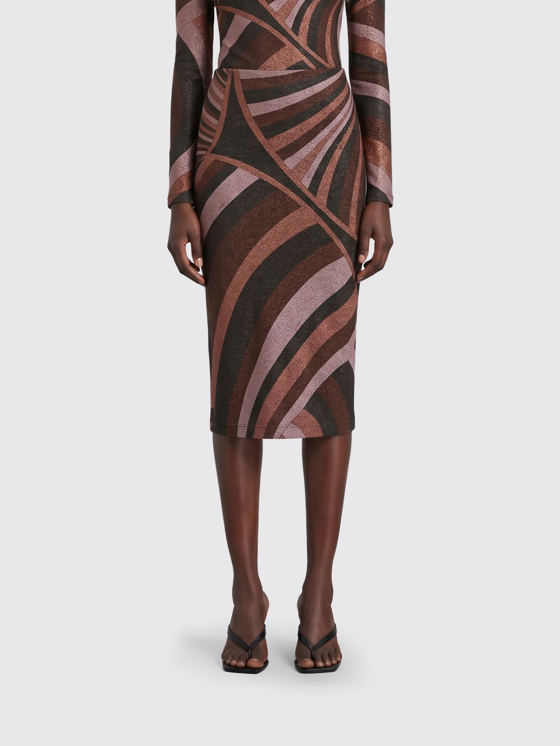 Pucci Skirt Woman Color Burgundy In Brown