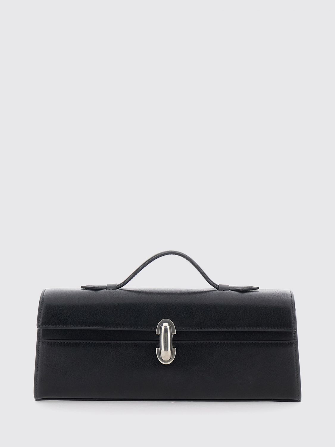 SAVETTE Symmetry Clutch in Smooth Calfskin with Turn-Lock Closure