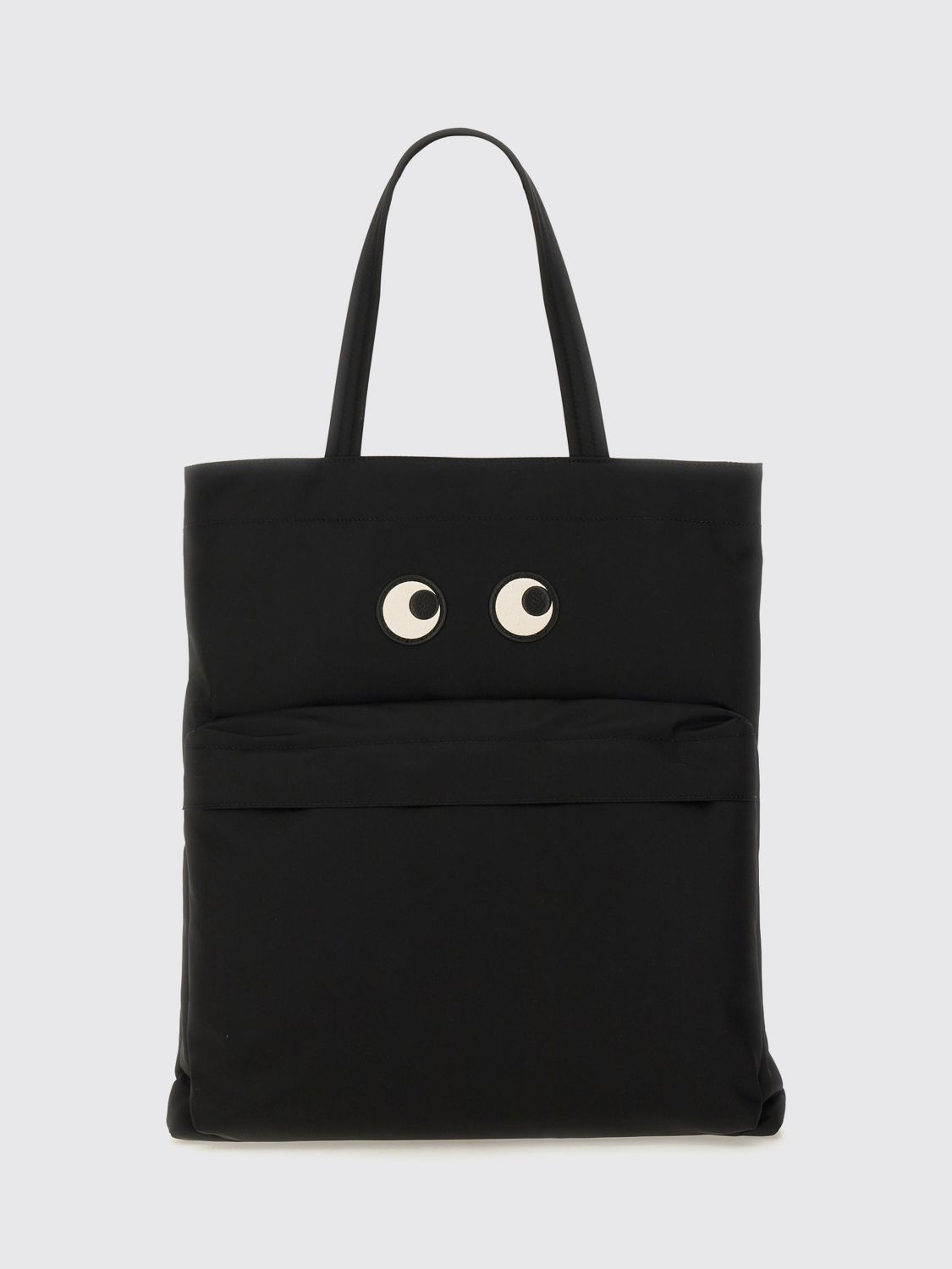 ANYA HINDMARCH Eyes Econyl Tote Bag with Graphic Print and Leather Double Handles
