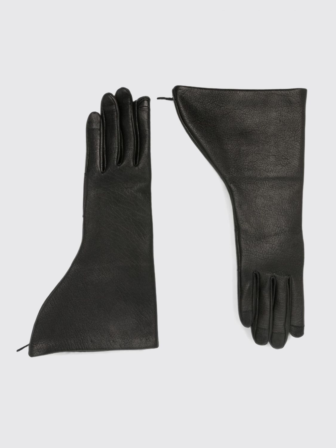 RICK OWENS Long Gloves in Soft Lambskin Leather RICK OWENS Long Gloves in Soft Lambskin Leather