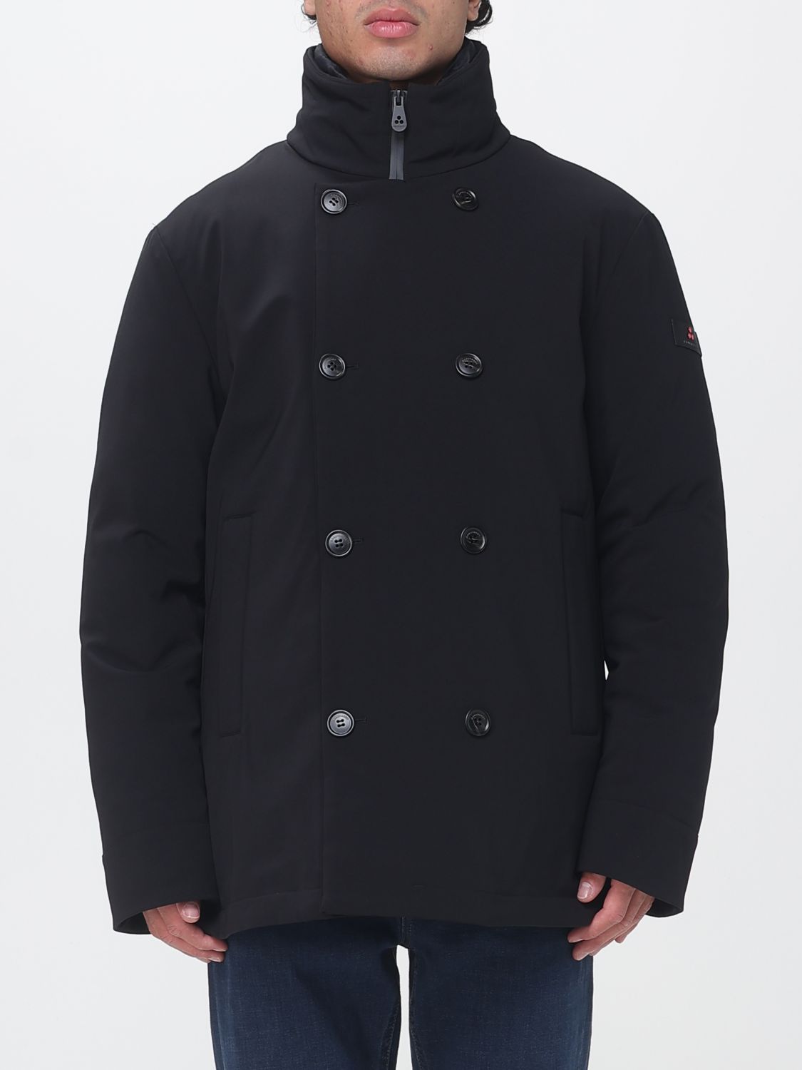 PEUTEREY Militao Double-Breasted Caban Jacket in Technical Nylon