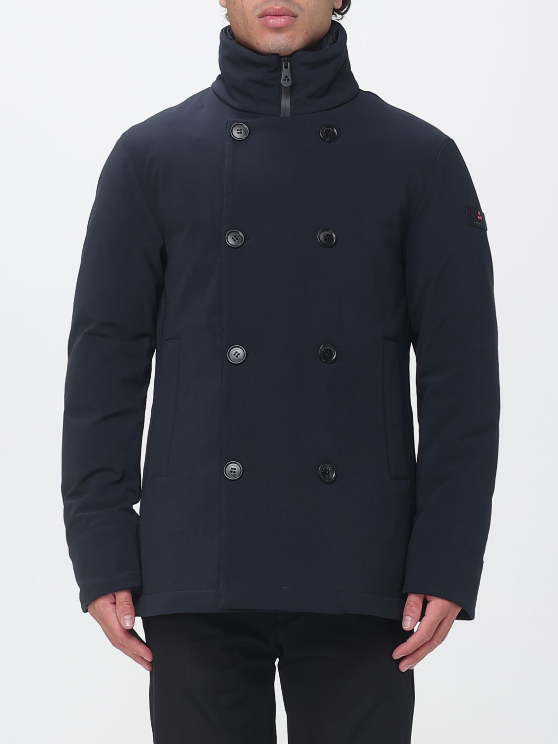 PEUTEREY Militao Double-Breasted Caban Jacket in Technical Nylon