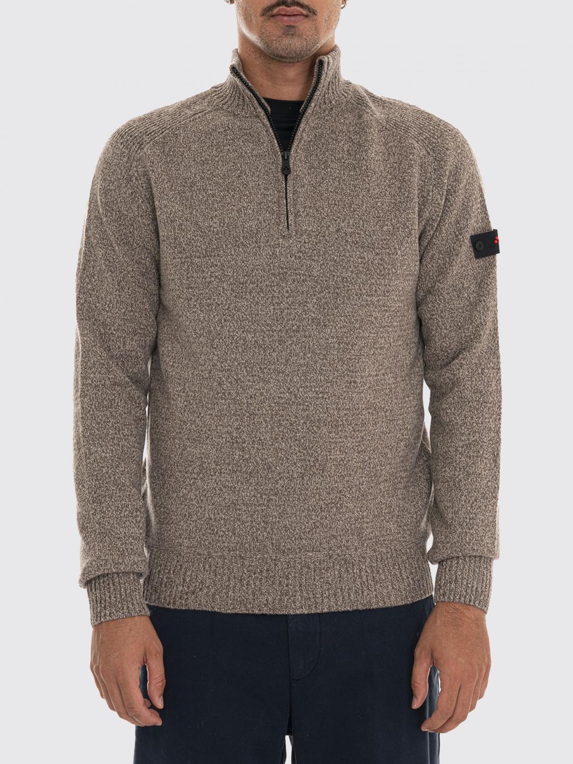 PEUTEREY Slim Fit High-Neck Wool Jumper with a half-zip closure PEUTEREY Slim Fit High-Neck Wool Jumper with a half-zip closure
