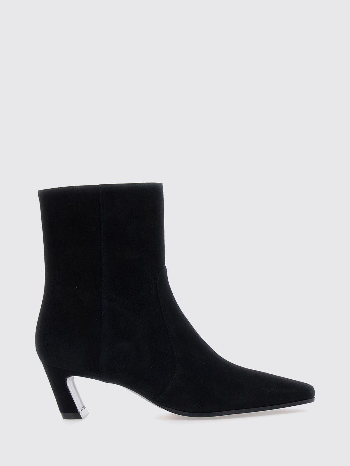 Stuart Weitzman Suede Ankle Boots with Flared Mid-Heel