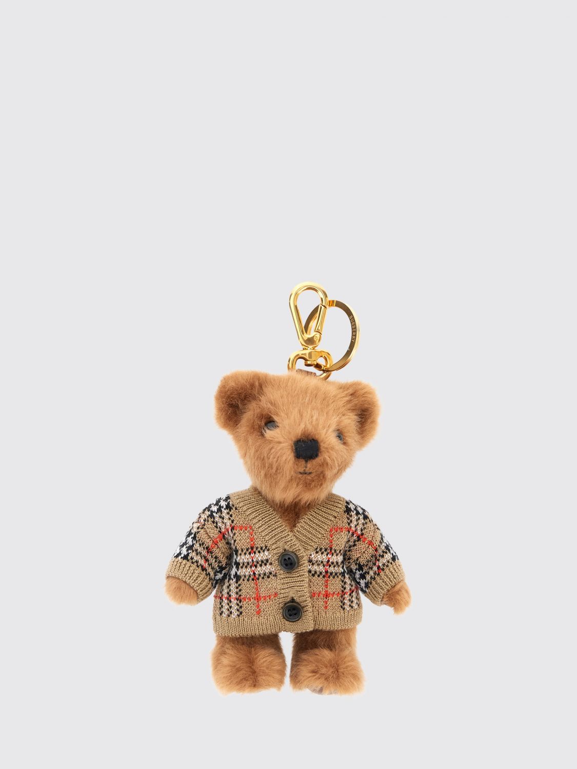 BURBERRY Portachiavi Thomas Bear in cashmere e lana con motivo Vintage Check