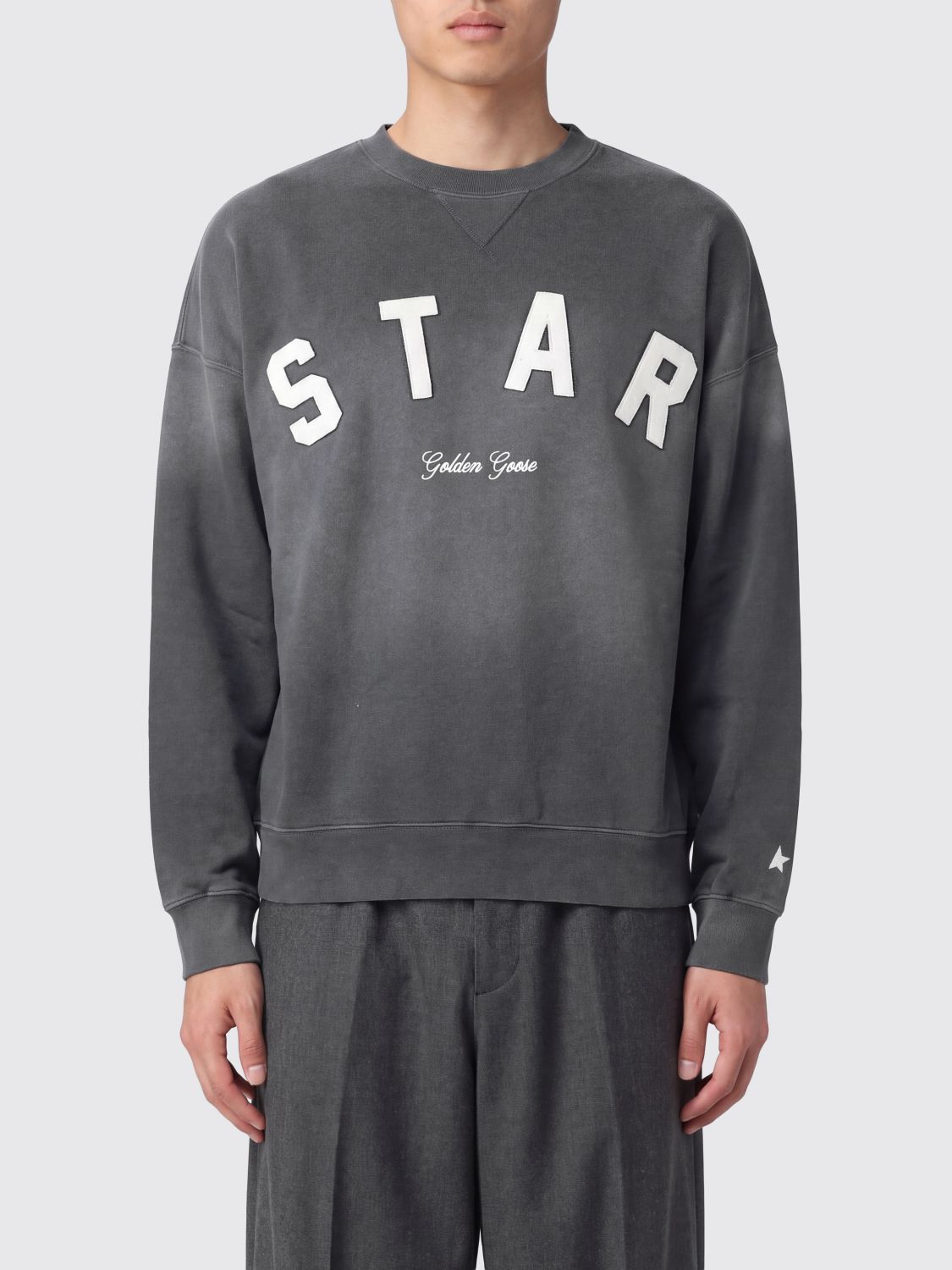 Golden Goose Contrast Logo Cotton Crewneck Jumper