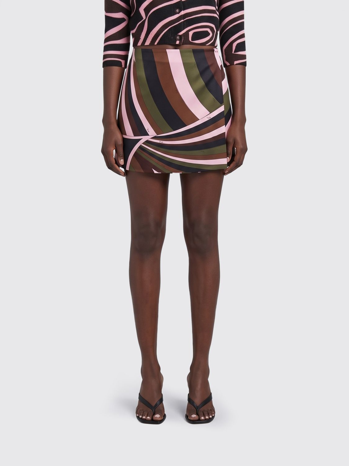 Pucci Skirt Woman Color Kaki In Multi