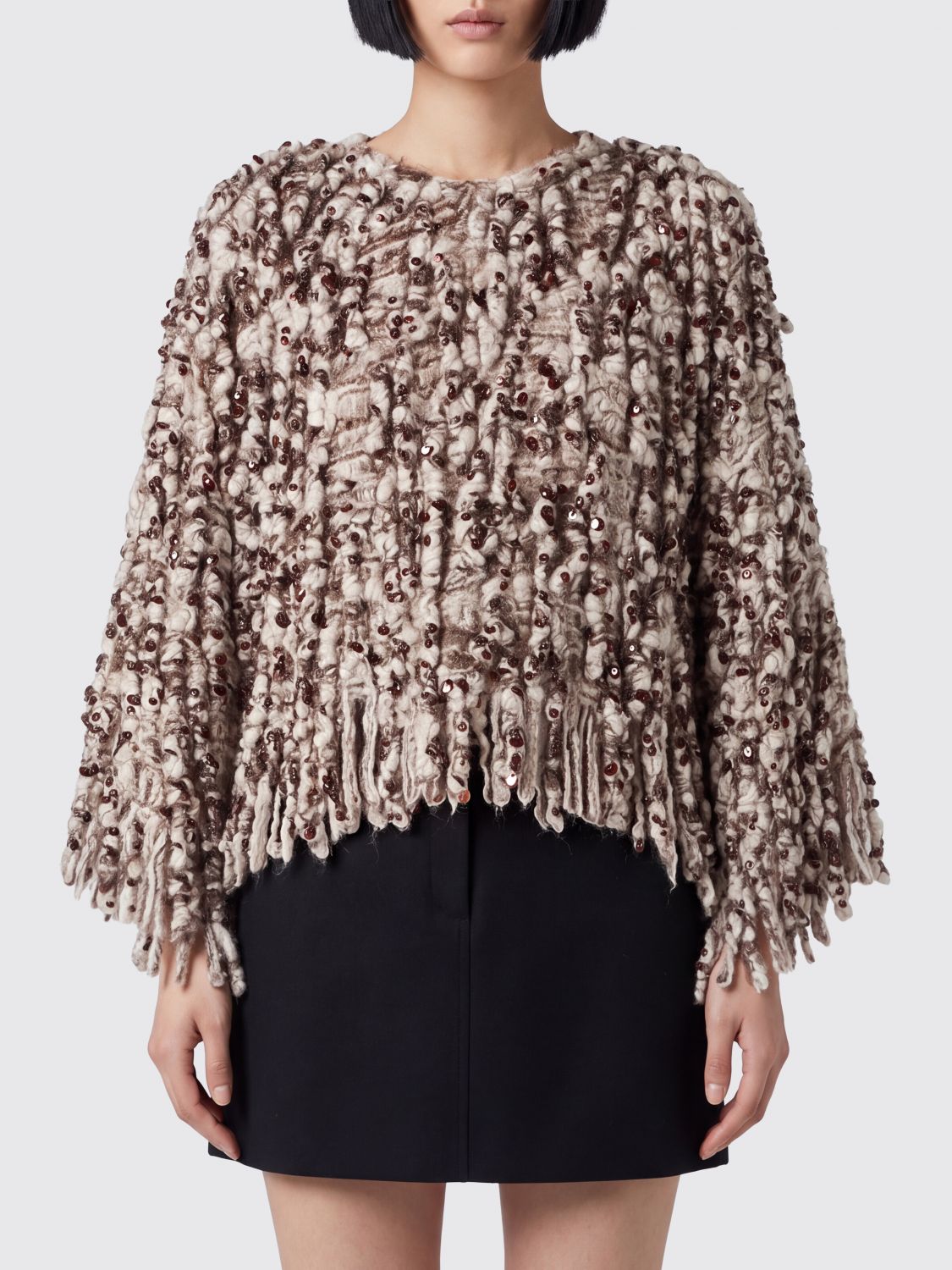 BRUNELLO CUCINELLI Cardigan in misto mohair con ricamo di paillettes