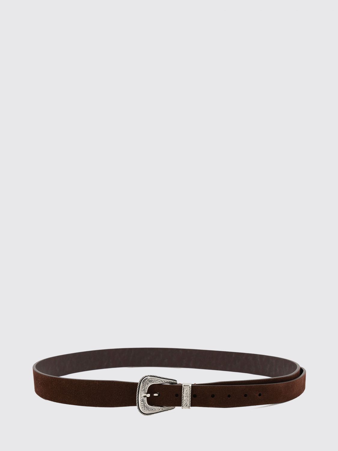 BRUNELLO CUCINELLI Suede Calf Leather Belt with Buckle