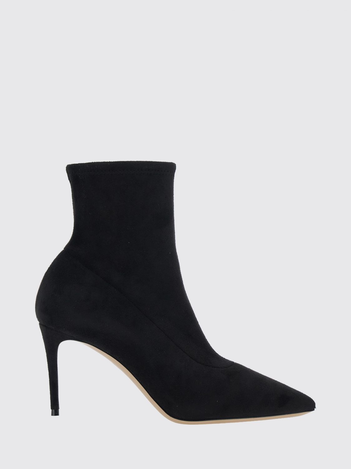 Casadei Julia Stretch Fabric Ankle Boots with Stiletto Heel and Almond Toe