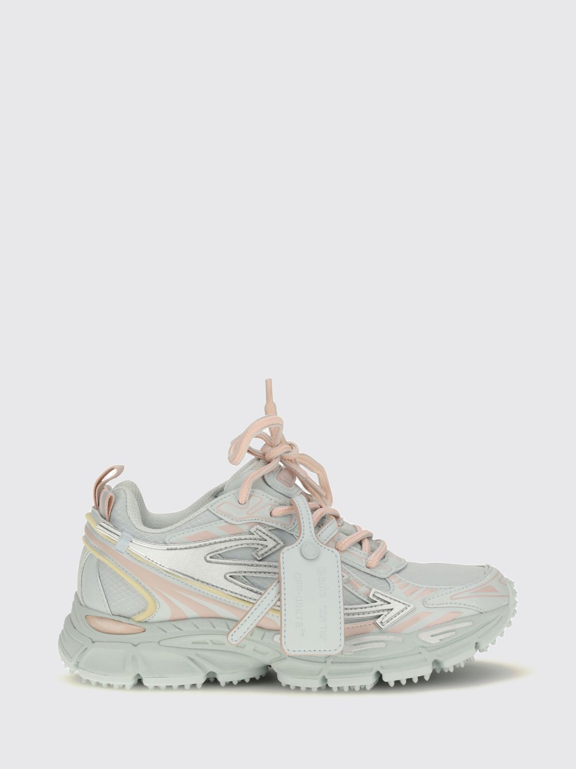 Off-White Sneakers low top Be Right Back in pelle e mesh con suola dentellata