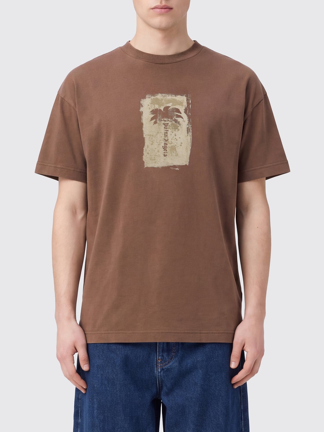 PALM ANGELS Graphic-Print Cotton T-Shirt with Dropped Shoulders