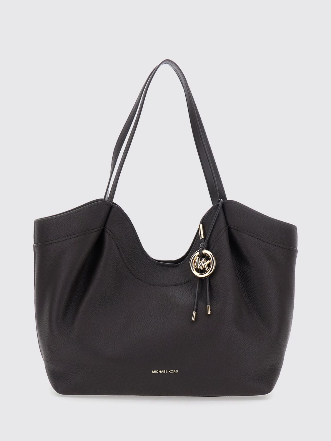 Michael Kors Nolita Grained Leather Tote Bag with Double Handle and Charm Michael Kors Nolita Grained Leather Tote Bag with Double Handle and Charm
