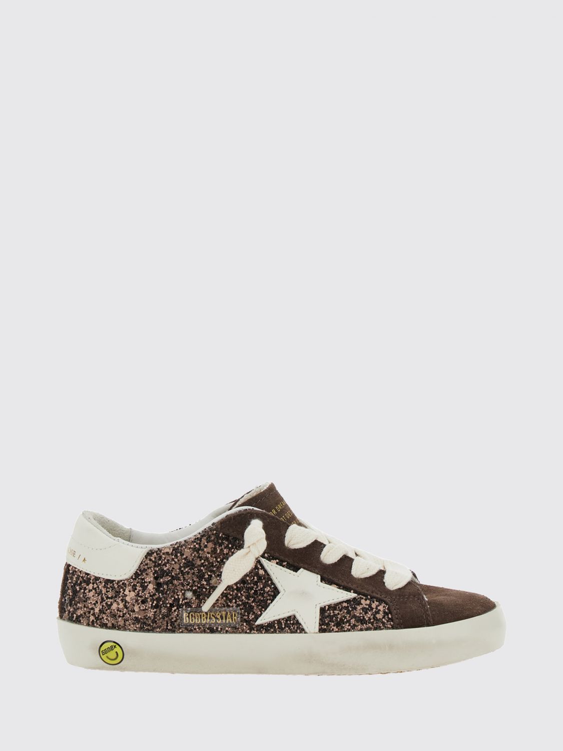 GOLDEN GOOSE Boy's Super-Star Leather Sneakers with Distressed Effect