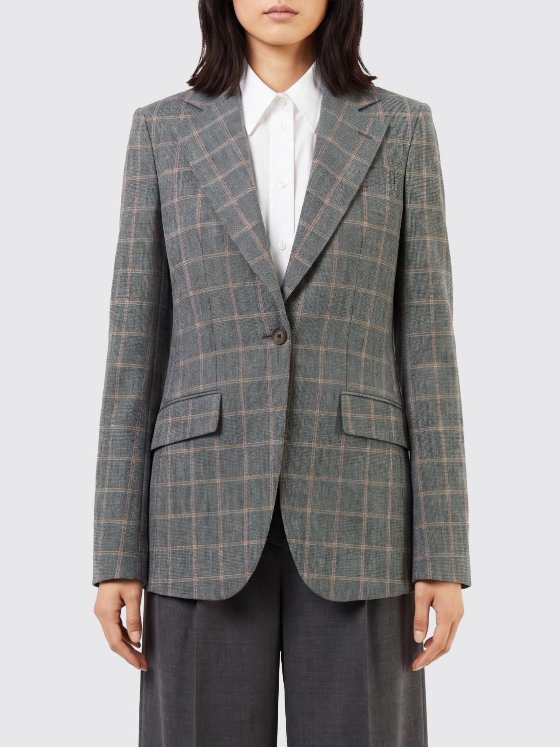 STELLA MCCARTNEY Single-Breasted Check Virgin Wool Blazer