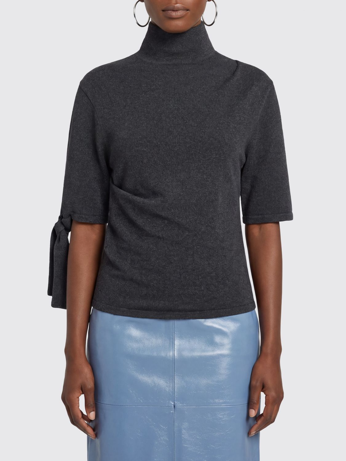 Jacquemus Fiocco Slim Fit Wool and Cashmere Short-Sleeve Turtleneck Top