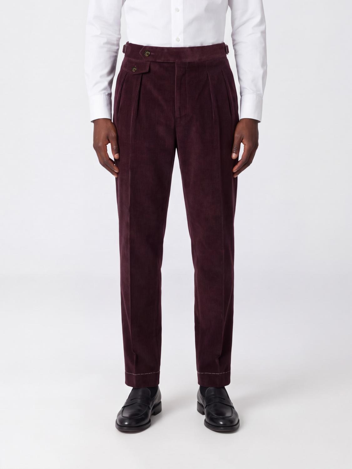 BRUNELLO CUCINELLI Pants Men color Burgundy