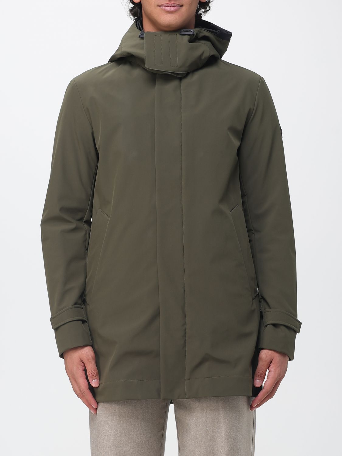 PEUTEREY Groff Water-Repellent Technical Fabric Parka with Detachable Hood