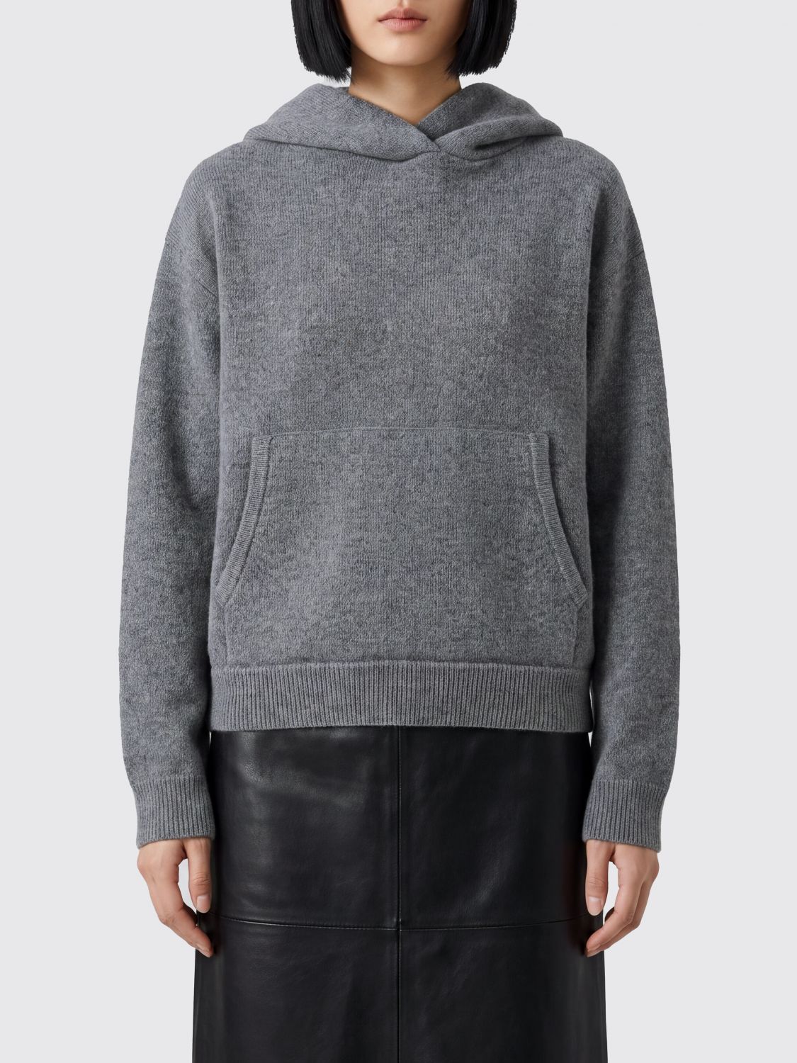 Rohe Knit Wool Blend Hoodie with Kangaroo Pocket