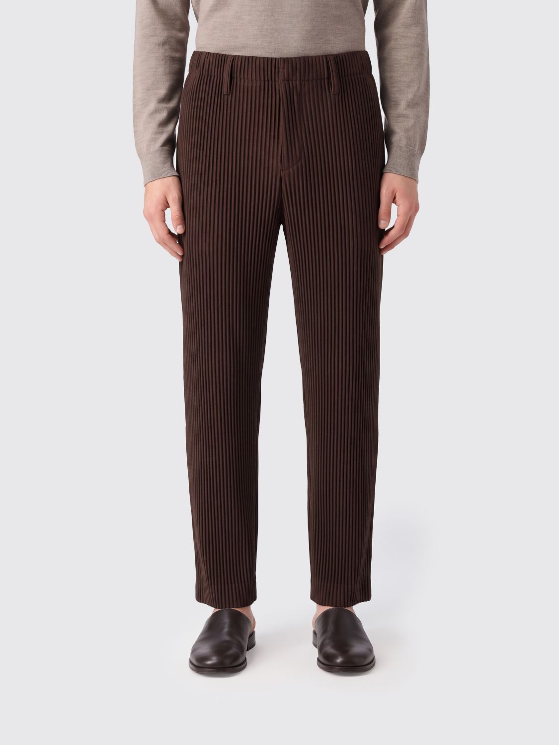 HOMME PLISSE' ISSEY MIYAKE Pants Men color Brown