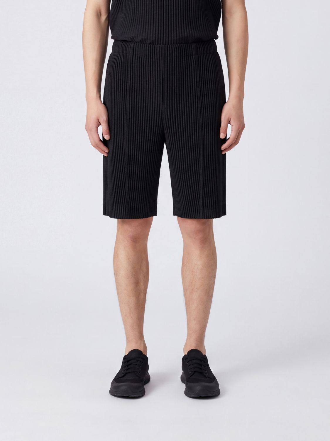 HOMME PLISSE' ISSEY MIYAKE Pleated Crêpe Knee-Length Shorts Homme Plissé Issey Miyake