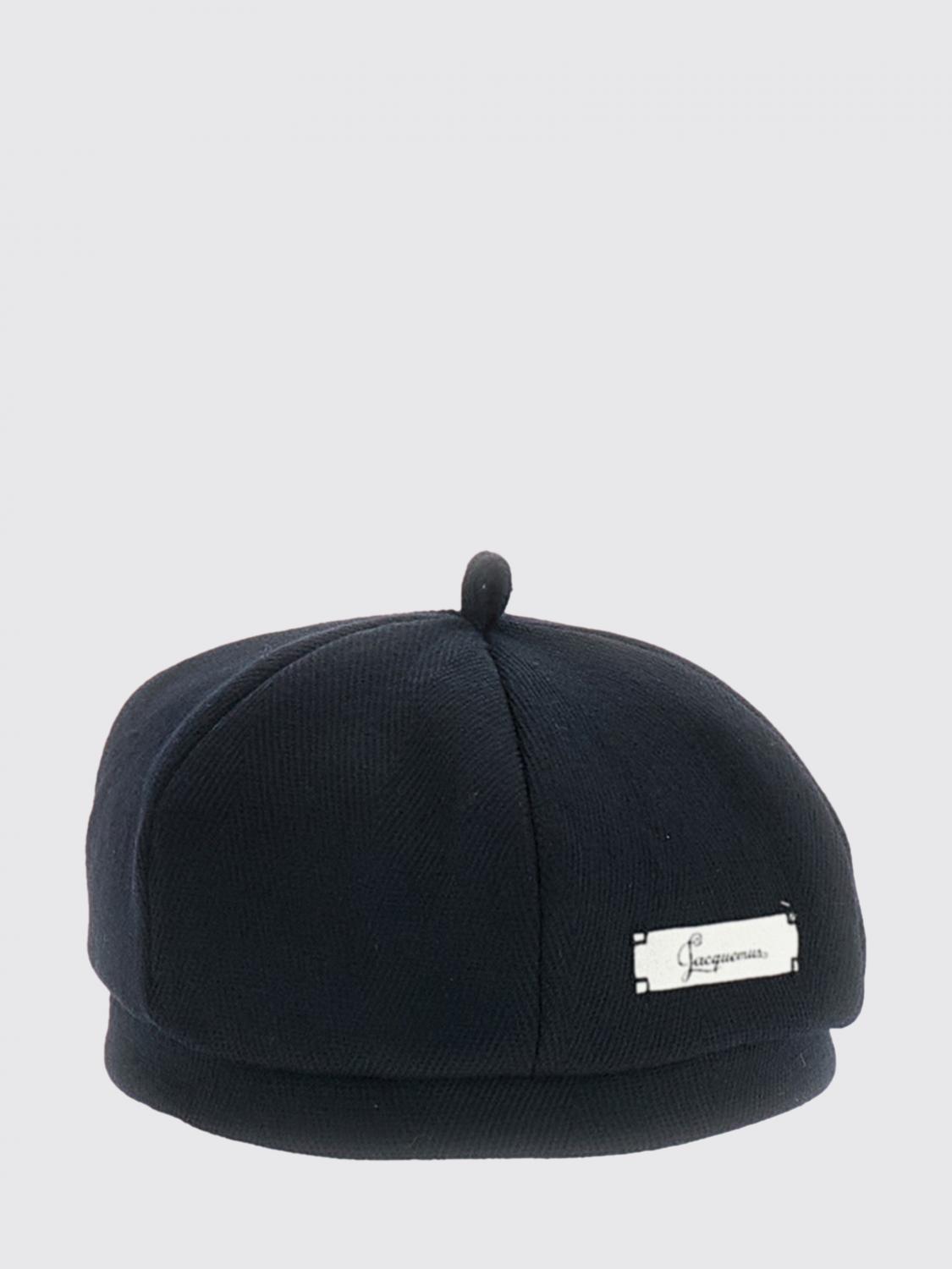 JACQUEMUS Le Bob Artichaut Virgin Wool Beret with Applied Logo JACQUEMUS Le Bob Artichaut Virgin Wool Beret with Applied Logo