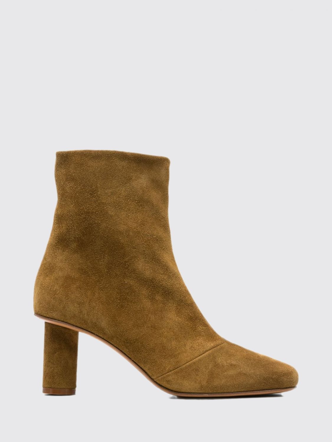 Forte Forte Suede Ankle Boots with a Block Heel and Zip Closure