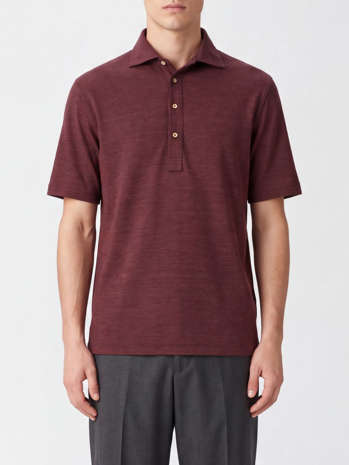 BRUNELLO CUCINELLI Polo Uomo colore Bordeaux