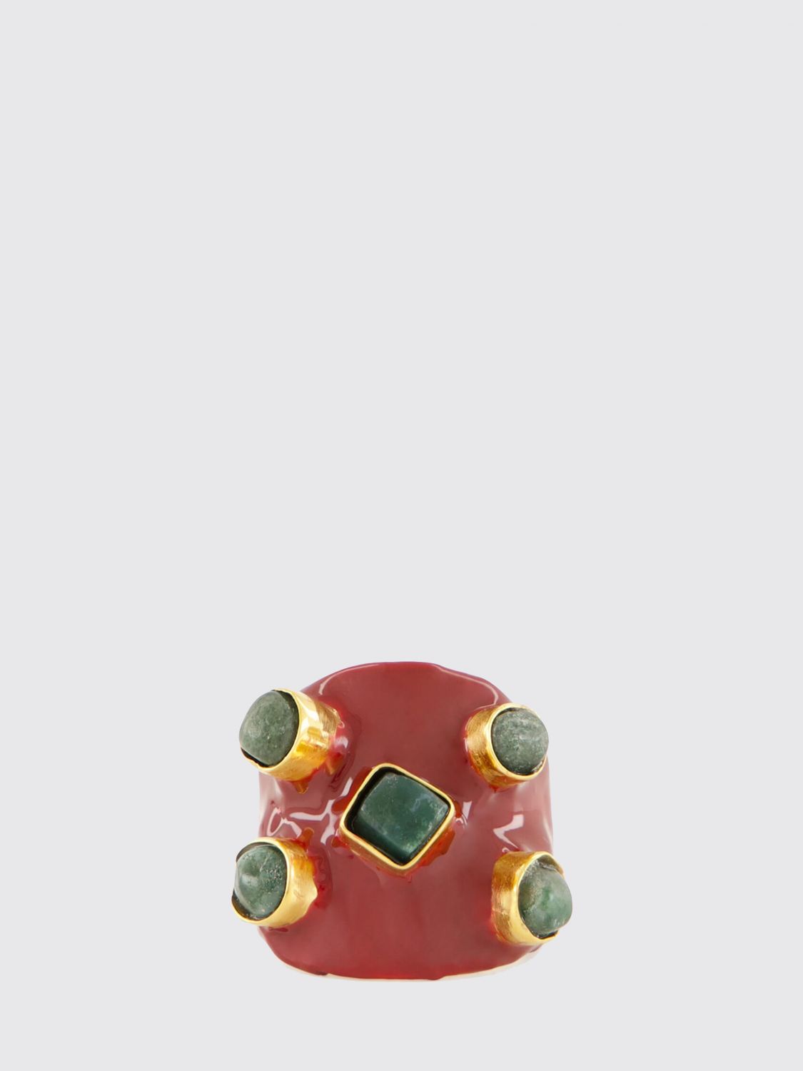 Paula Gaura Enamelled Brass Bangle Bracelet with Stone Paula Gaura Enamelled Brass Bangle Bracelet with Stone