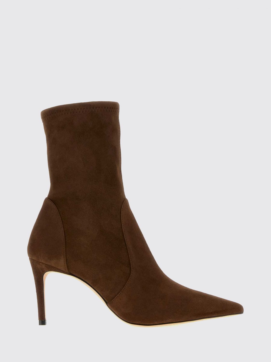 Stuart Weitzman Power Suede Ankle Boots with Stiletto Heel