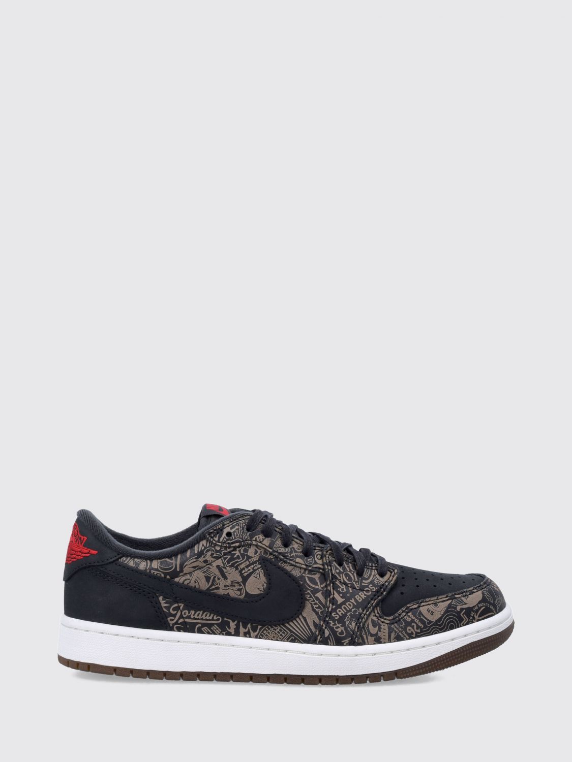 Nike Air Jordan 1 Retro Low Smooth Leather Sneakers with Perforated Toe