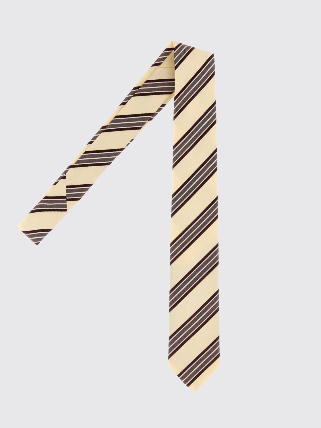 Dries Van Noten Classic Multicolour Striped Pure Silk Tie
