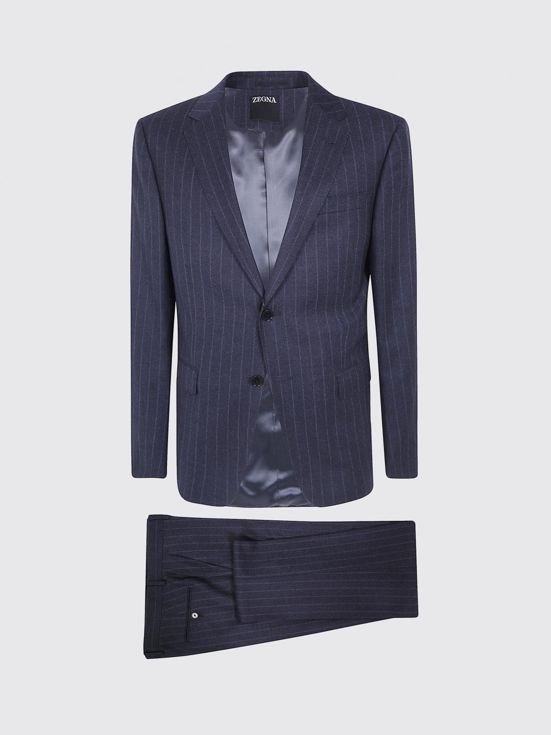 Zegna Suit Men Color Blue
