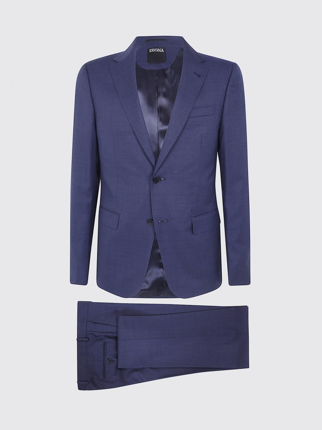 Zegna Suit Men Color Blue