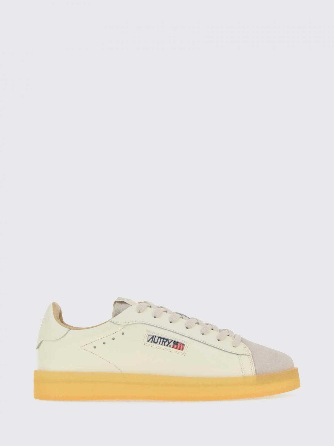 AUTRY Dallas Low Bicolor Calfskin Sneakers with Padded Ankle