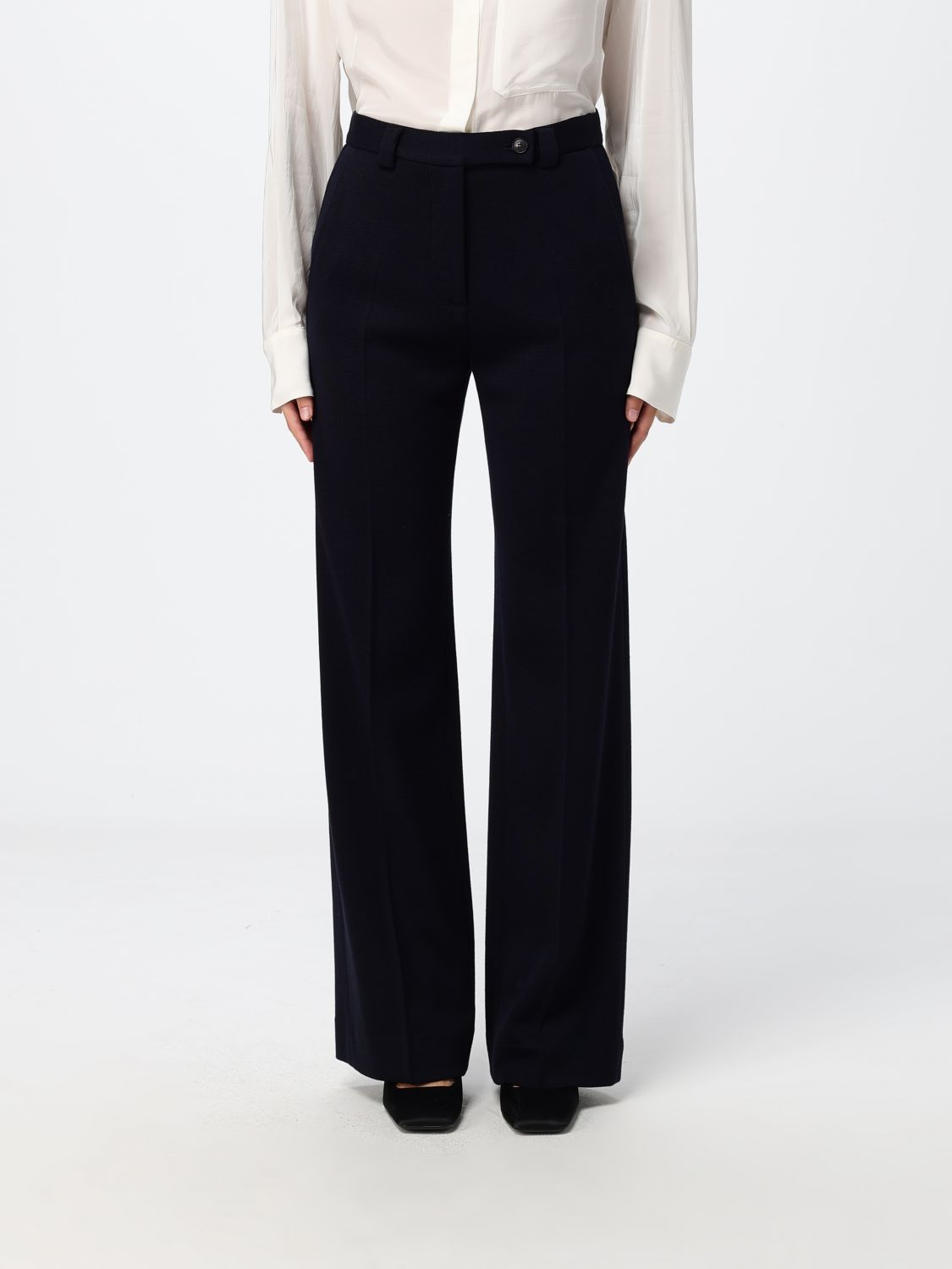 TELA Pants Woman color Blue