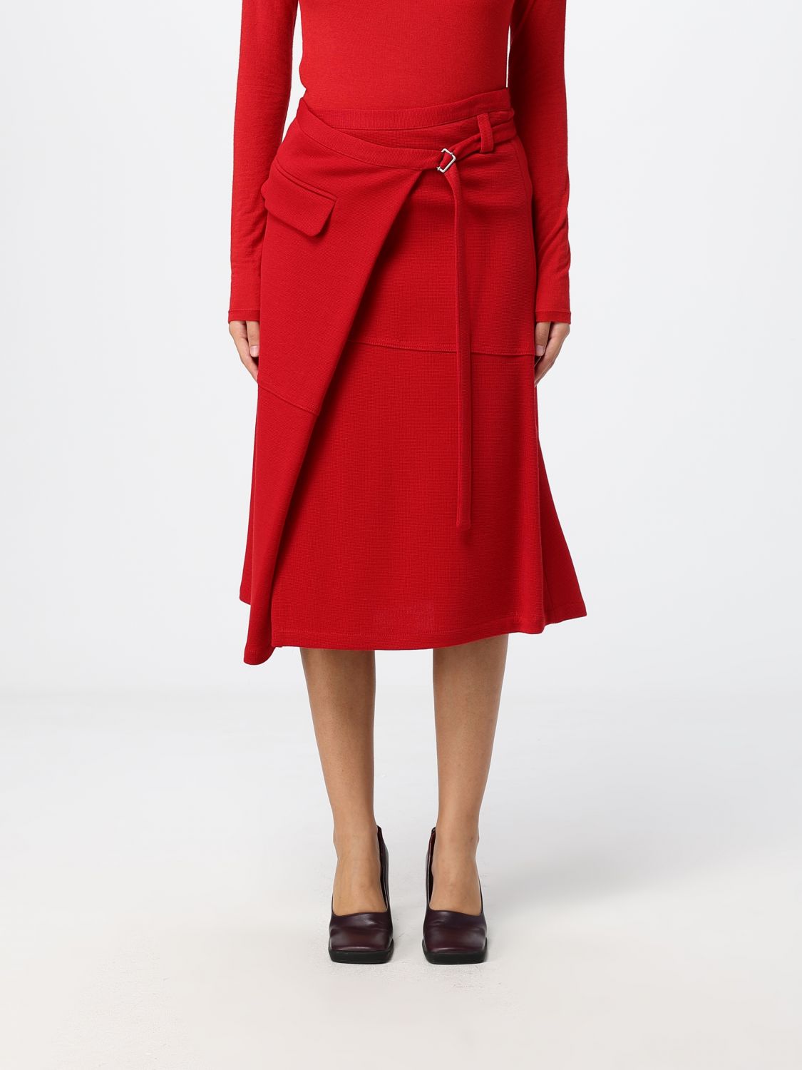 TELA Skirt Woman color Red
