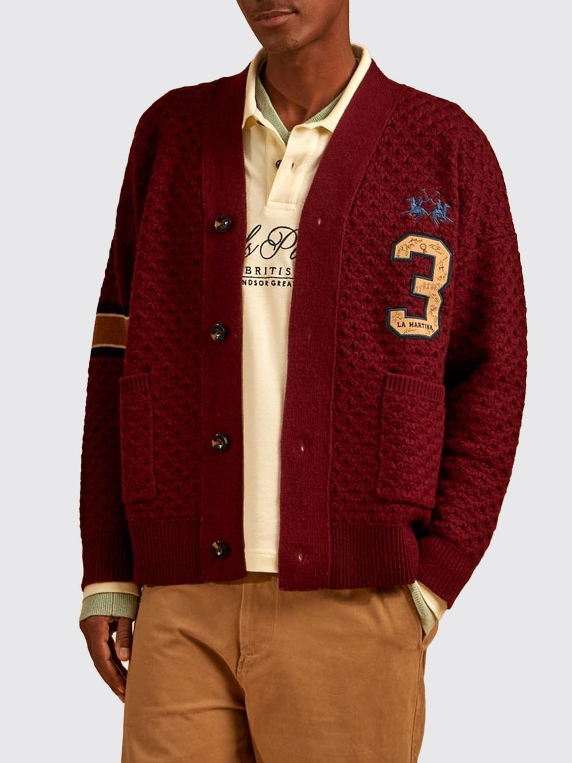 La Martina Sweater Men Color Burgundy