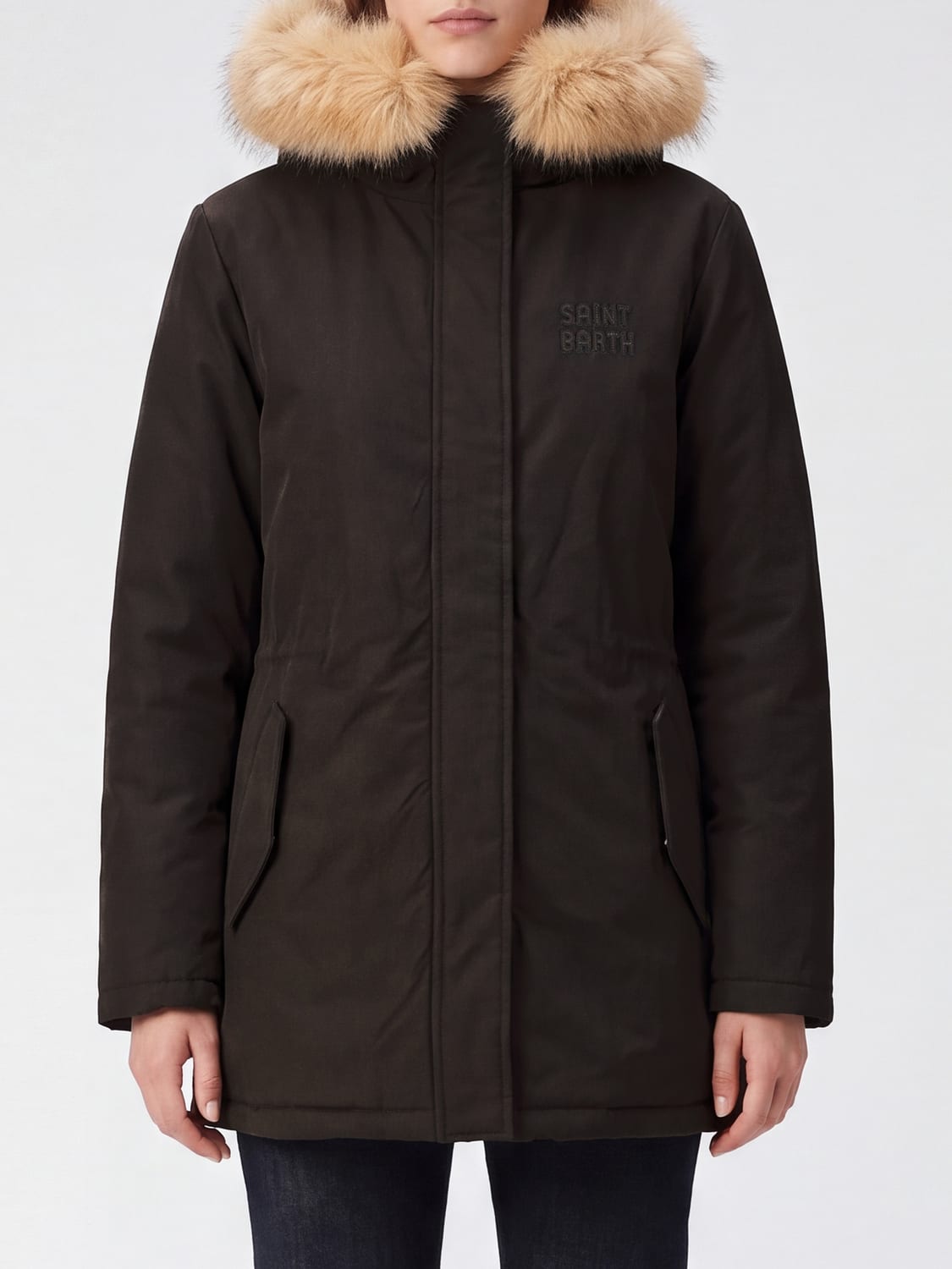 MC2 SAINT BARTH Brenna Padded Parka with a Shearling Hood