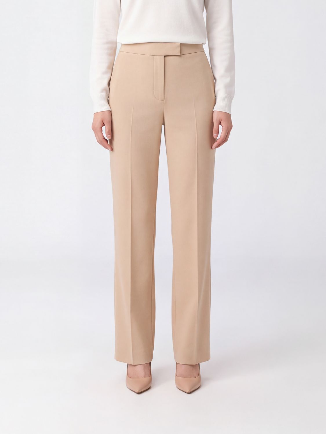Zimmermann Valiant Mid-Rise Virgin Wool Skinny Trousers with Slash Pockets