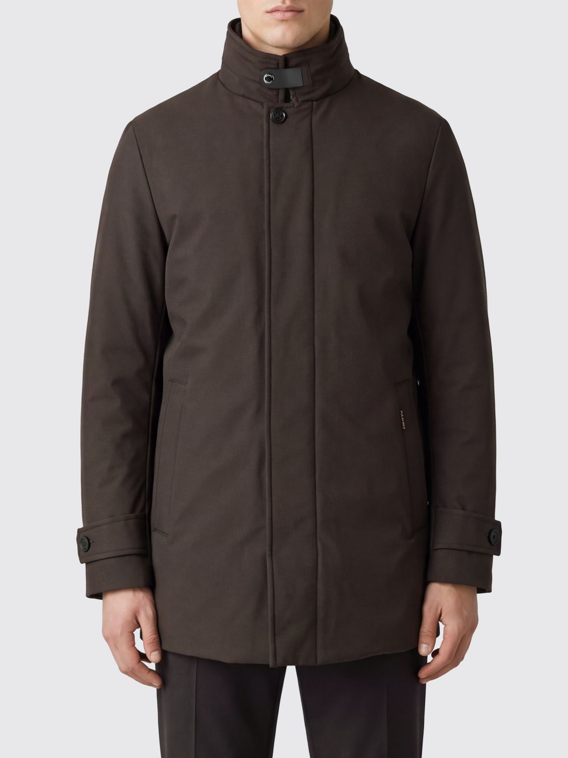 Moorer Water-Repellent Knee-Length Parka with Goose Down Padding