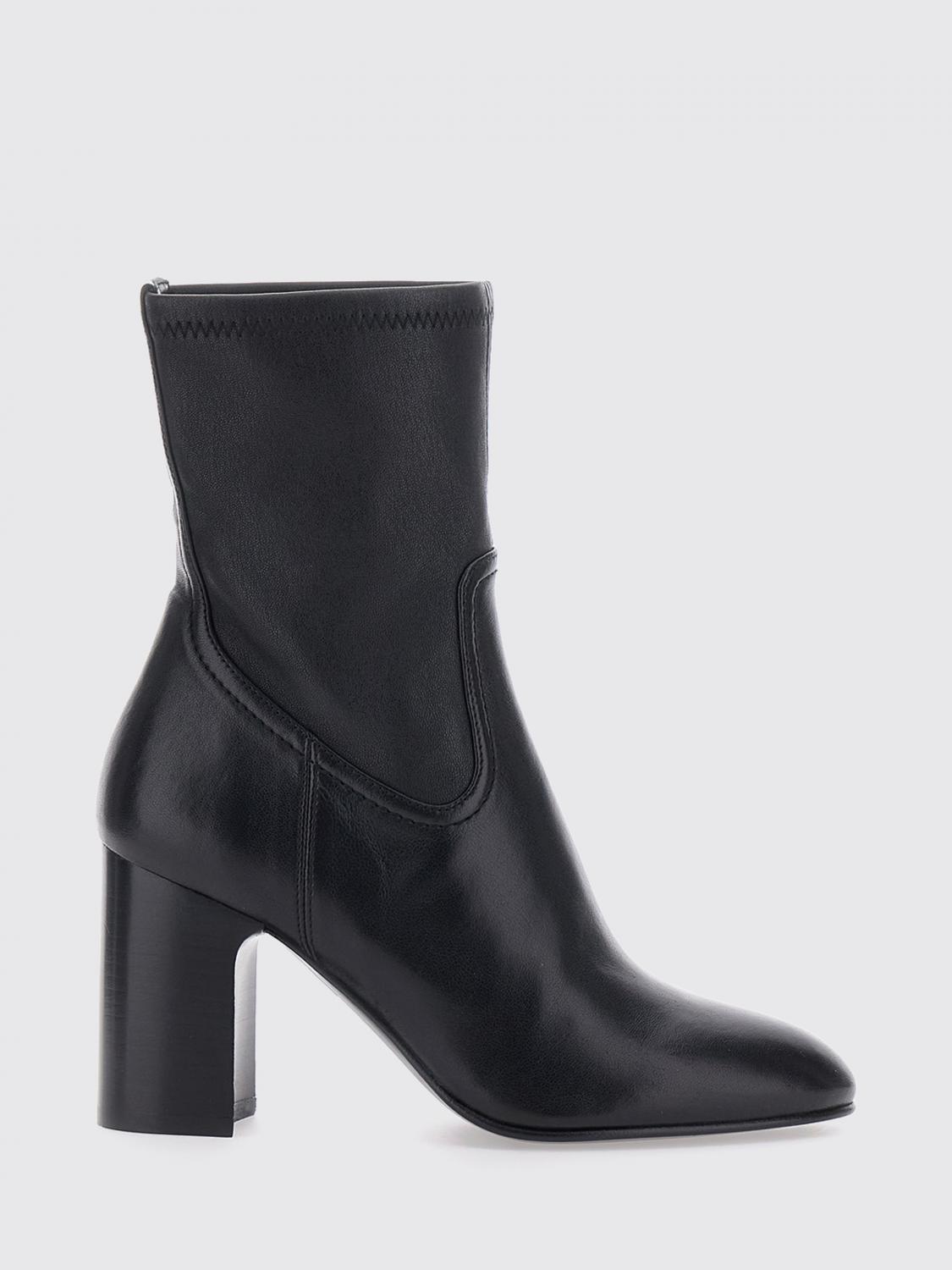 Stuart Weitzman Flat Ankle Boot in Black