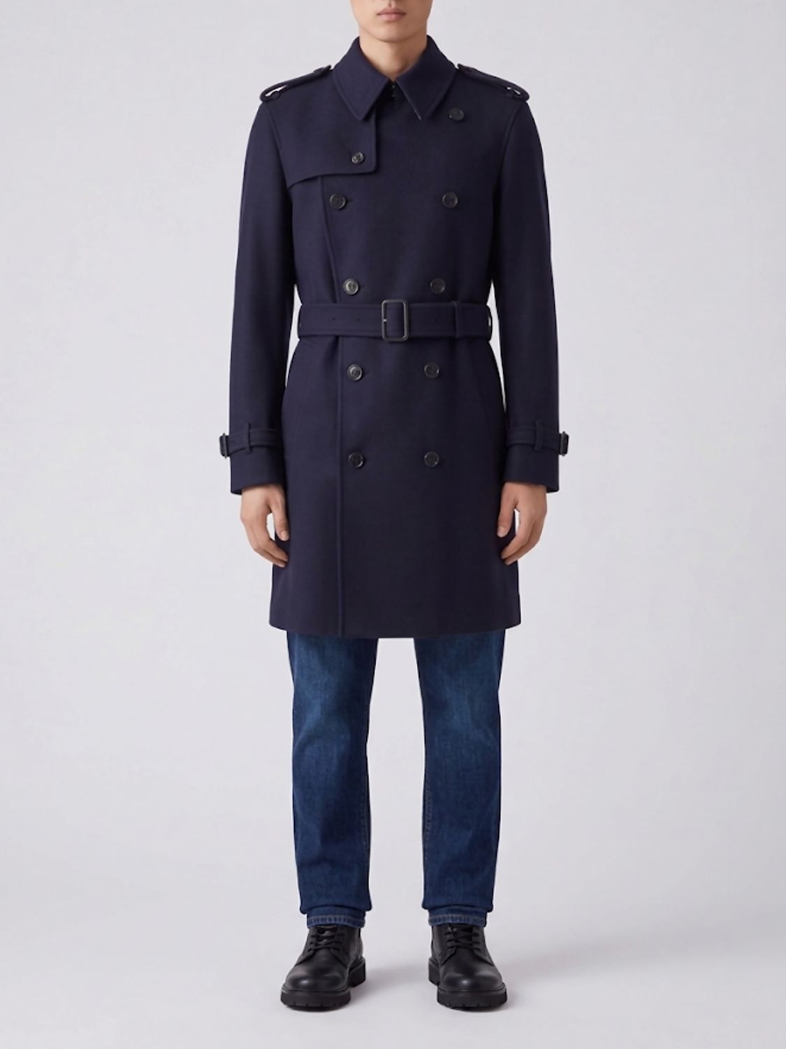 Burberry Double-Breasted Pure Cashmere Trench Coat with Belt