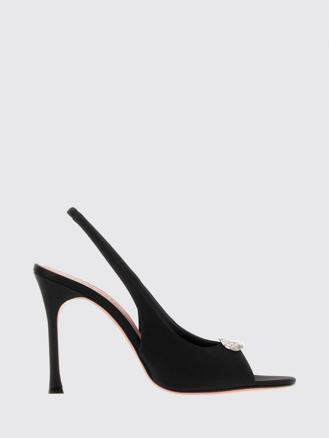 Amina Muaddi Heeled Sandal in White