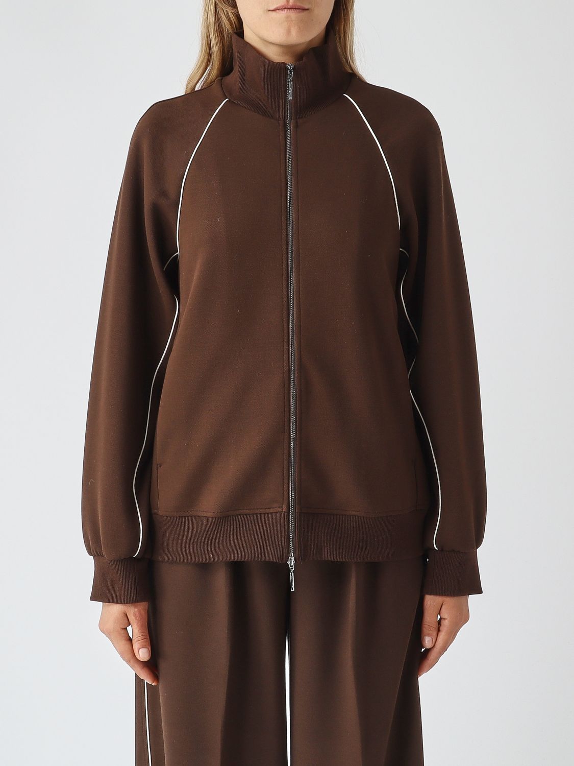 Mm Max Mara Sweatshirt Woman color Brown
