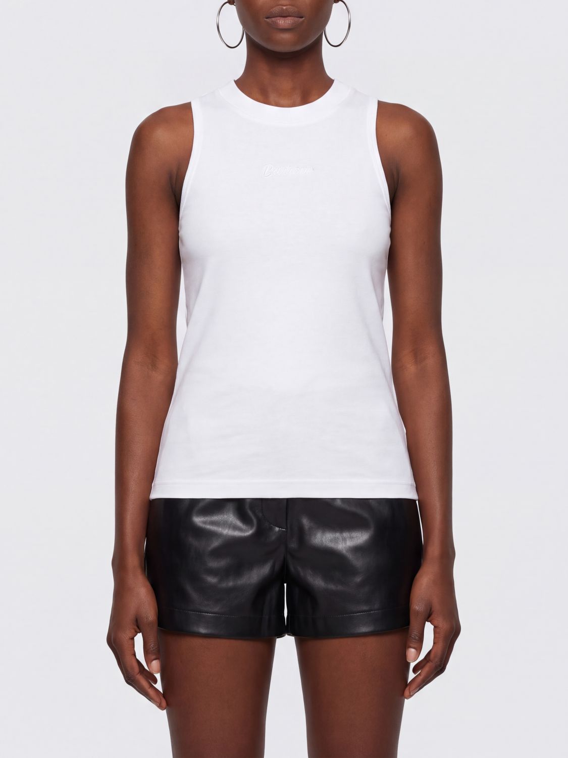 BARROW Slim Fit Sleeveless Cotton Top with Crew Neck BARROW Slim Fit Sleeveless Cotton Top with Crew Neck